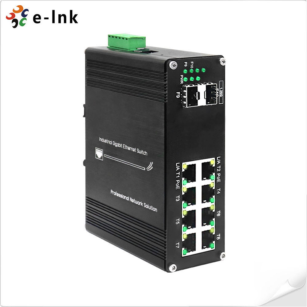Managed Gigabit Poe Switch 8 Port 802.3At - Commutateur Gigabit PoE+ géré industriel à