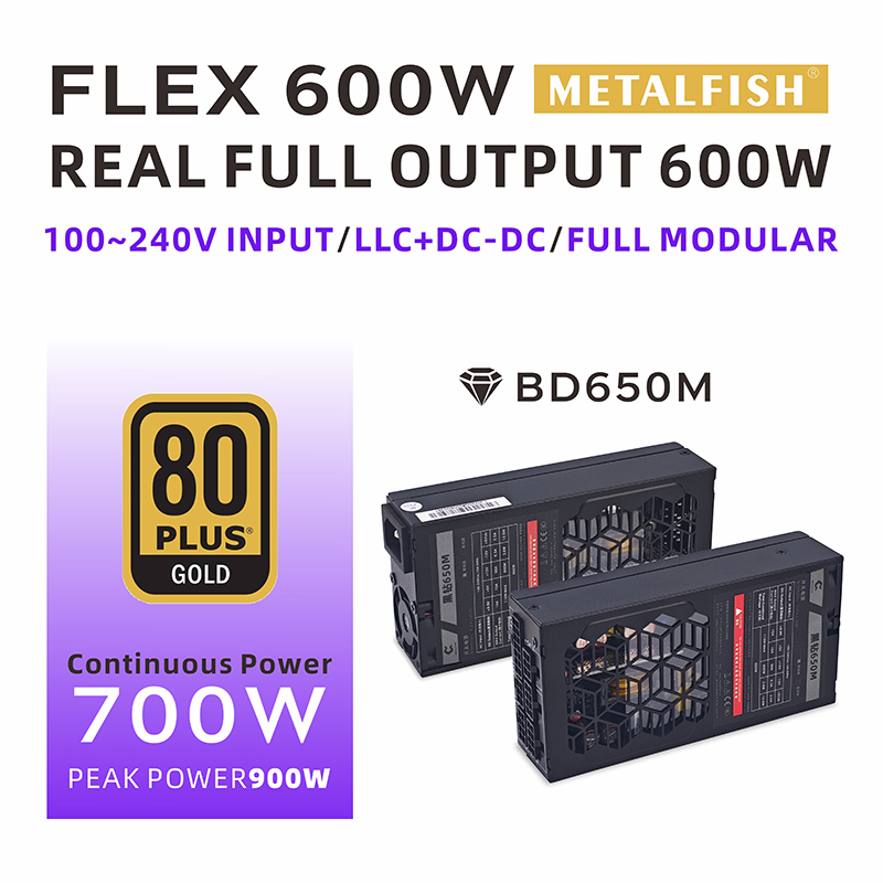 Atx Power Supply 1U Flex 500W - METALFISH Flex 600W alimentation modulaire petit