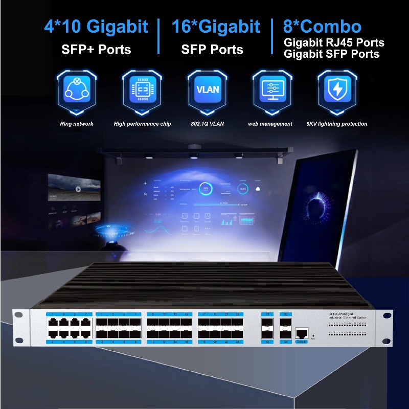 Switch Ethernet industriel gér - Sfp+ 10G Managed Switch 8 Port avis et prix