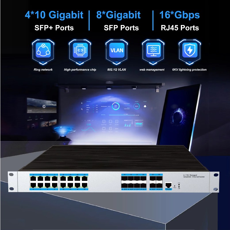 Switch Ethernet industriel gér - Sfp+ 10G Managed Switch 8 Port avis et prix