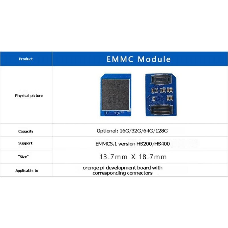 Module EMMC B04B-32GB pour Ora - Orange Pi 5 Plus 32Gb avis et prix