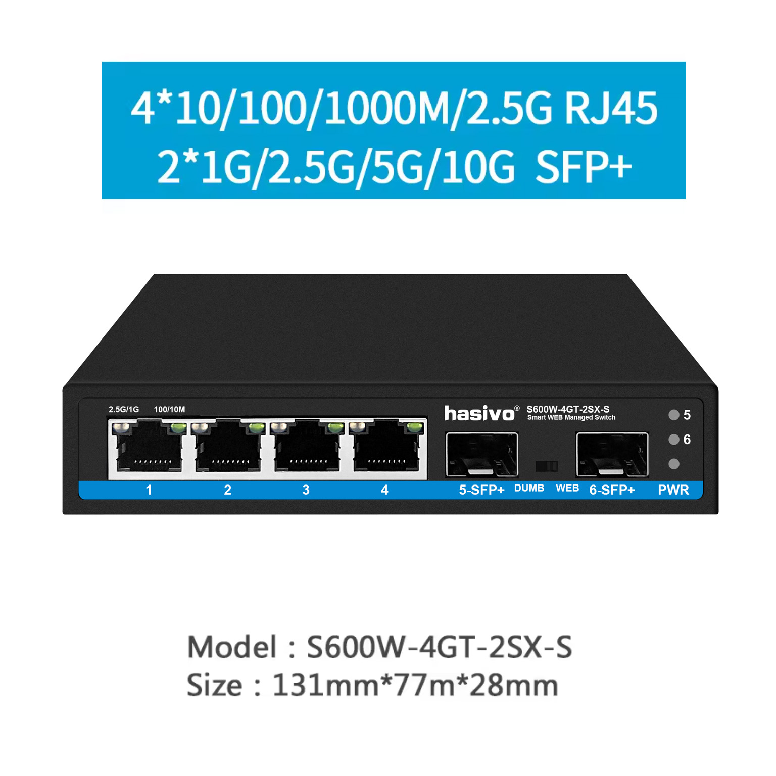 Commutateur Réseau Hasivo 2.5G - Sfp+ 10G Managed Switch 8 Port avis et prix