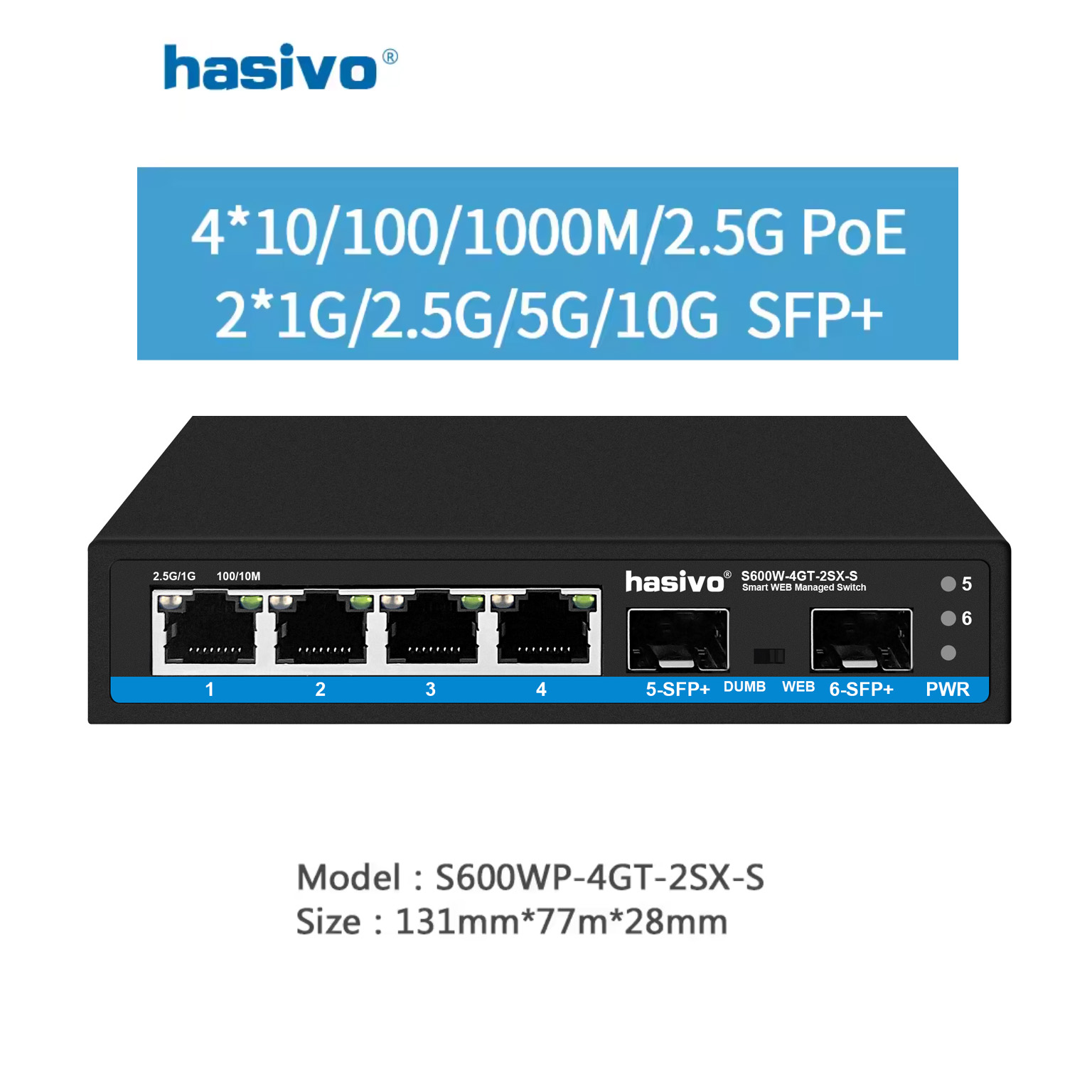 Commutateur Réseau Hasivo 2.5G - Sfp+ 10G Managed Switch 8 Port avis et prix
