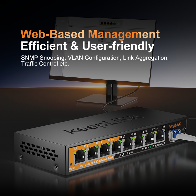 Switch géré KeepLiNK KP-9000-9 - Sfp+ 10G Managed Switch 8 Port avis et prix