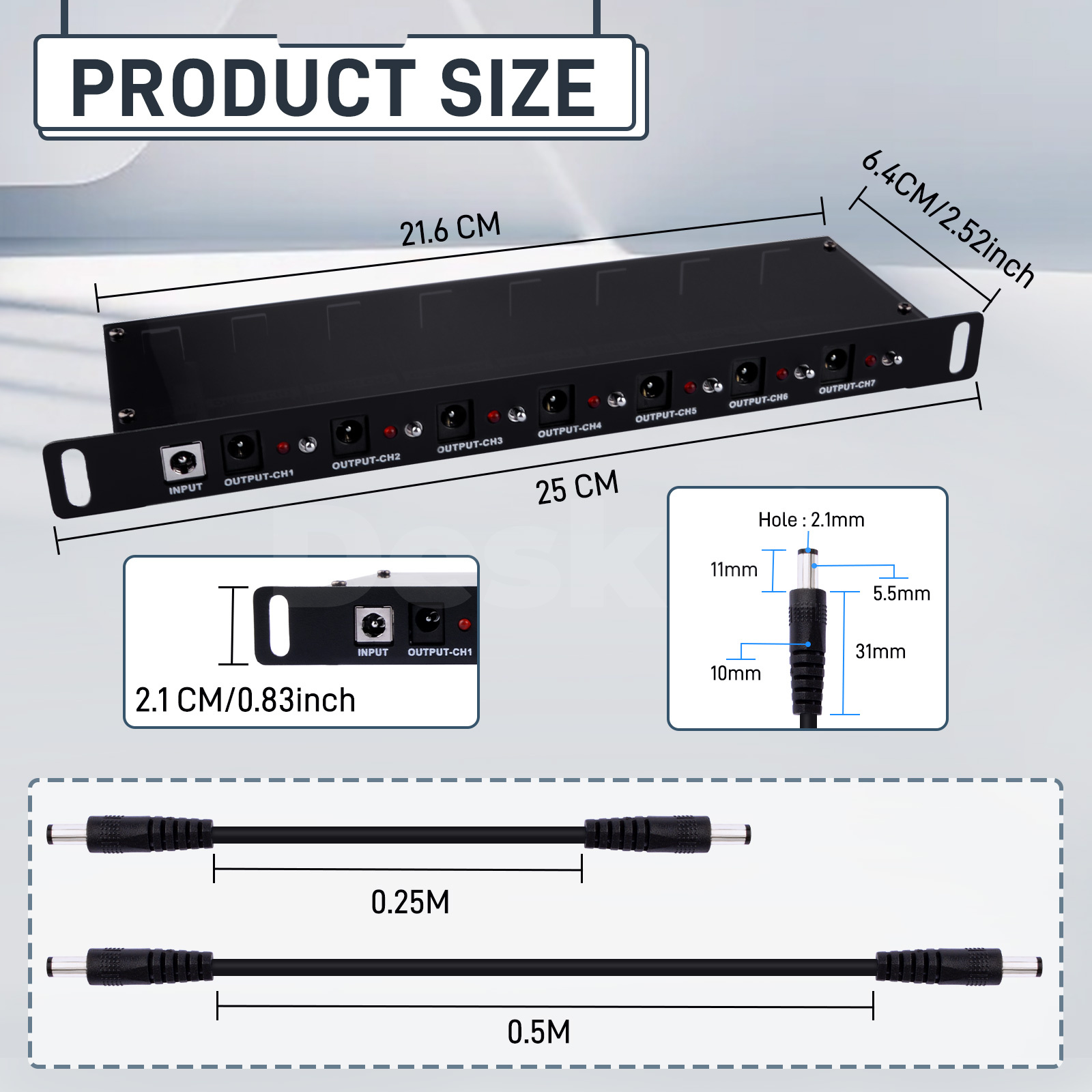 DeskPi DC PDU Lite 7-CH 0,5U p - Deskpi Super6C avis et prix