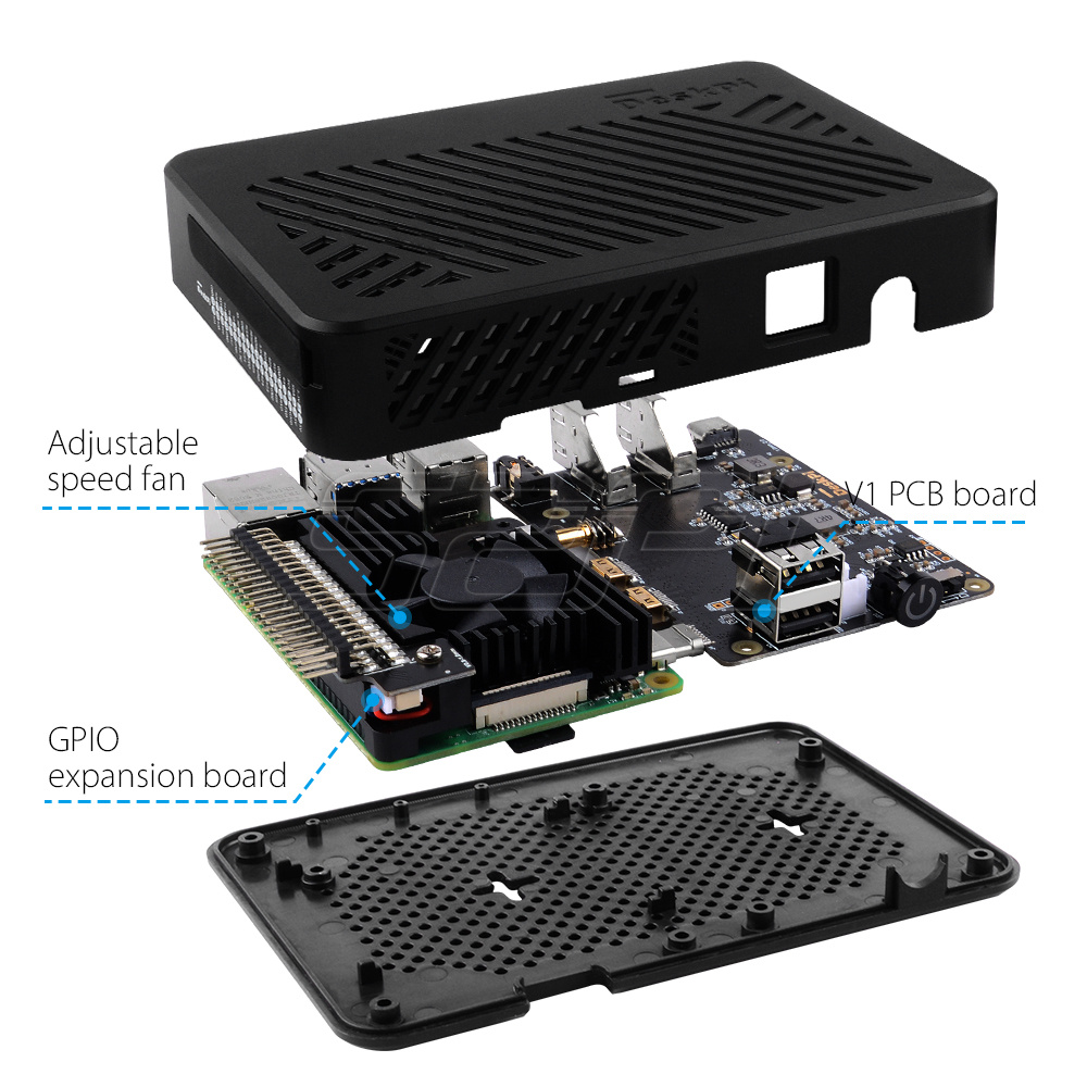 Boîtier en plastique pour Rasp - Deskpi Super6C avis et prix