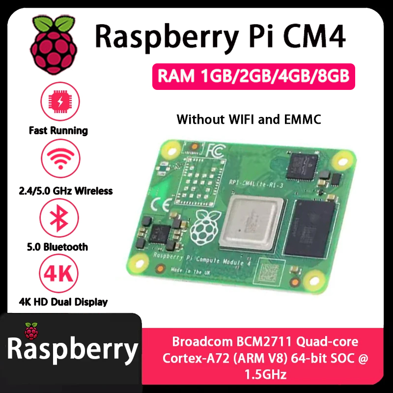 Raspberry Pi CM4 1GB/2GB/4GB/8 - Raspberry Pi Cm4 8Gb Ram 32Gb Emmc Wifi avis et prix